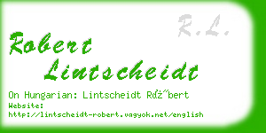 robert lintscheidt business card